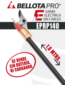 TIJERA ELÉCTRICA BELLOTA EPR1322BP (32mm.) 2 BATERÍAS. - Repuestos  Agrícolas Román