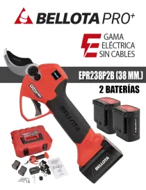 TIJERA ELÉCTRICA BELLOTA EPR238P2B (38mm.) 2 BATERÍAS - IVA Y PORTES INCLUIDOS.